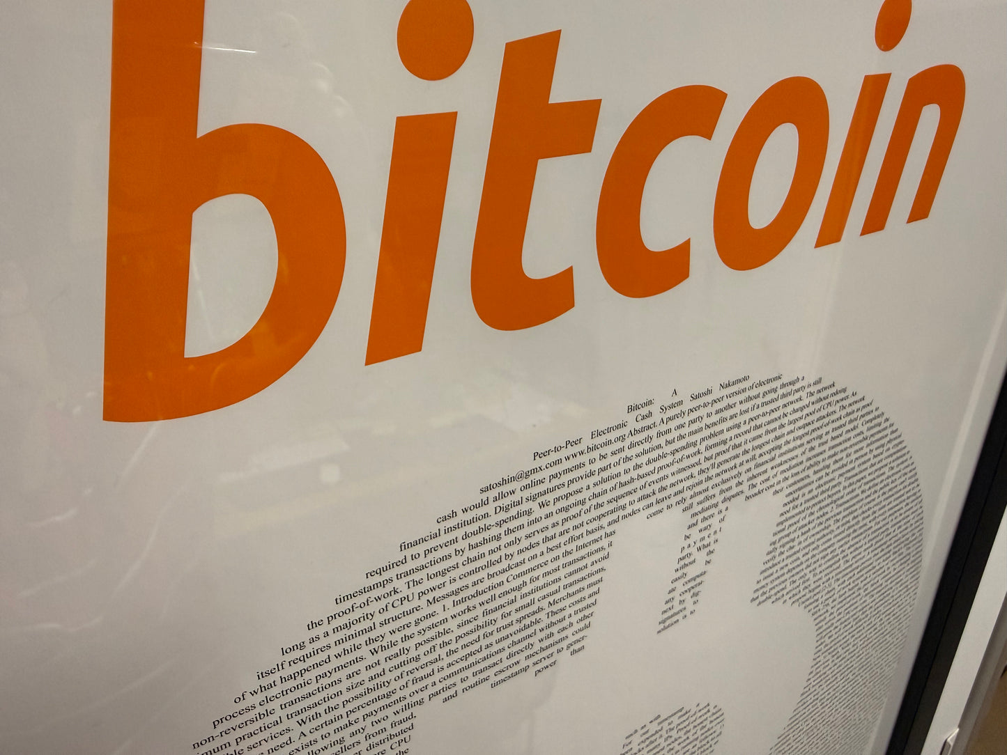 The Bitcoin Whitepaper Poster